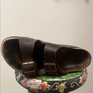 Birkenstock Men's Dark Brown Sandals EU 43 hippie college chill turnstile peace